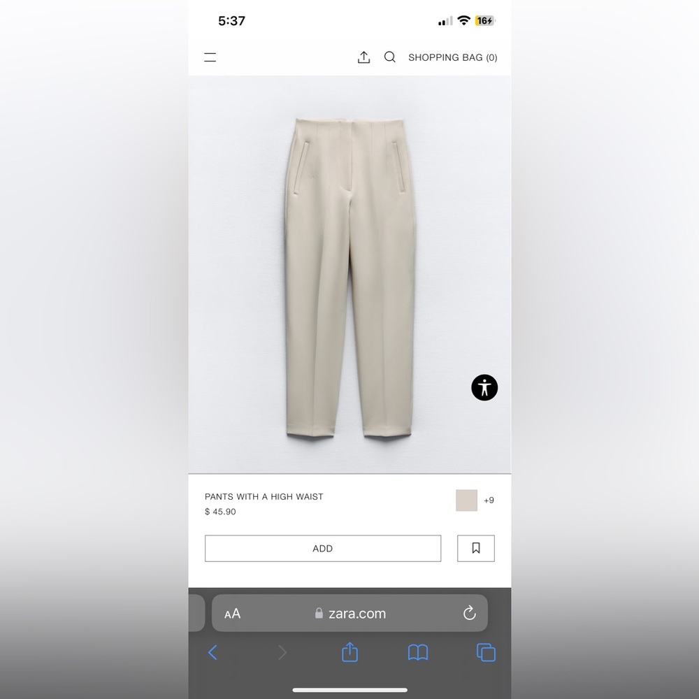 Zara High Waisted Pants